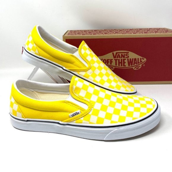 VANS Women's Size CLASSIC Slip On Checkerboard Cyber Yellow VN0A33TB42Z - Picture 11 of 11